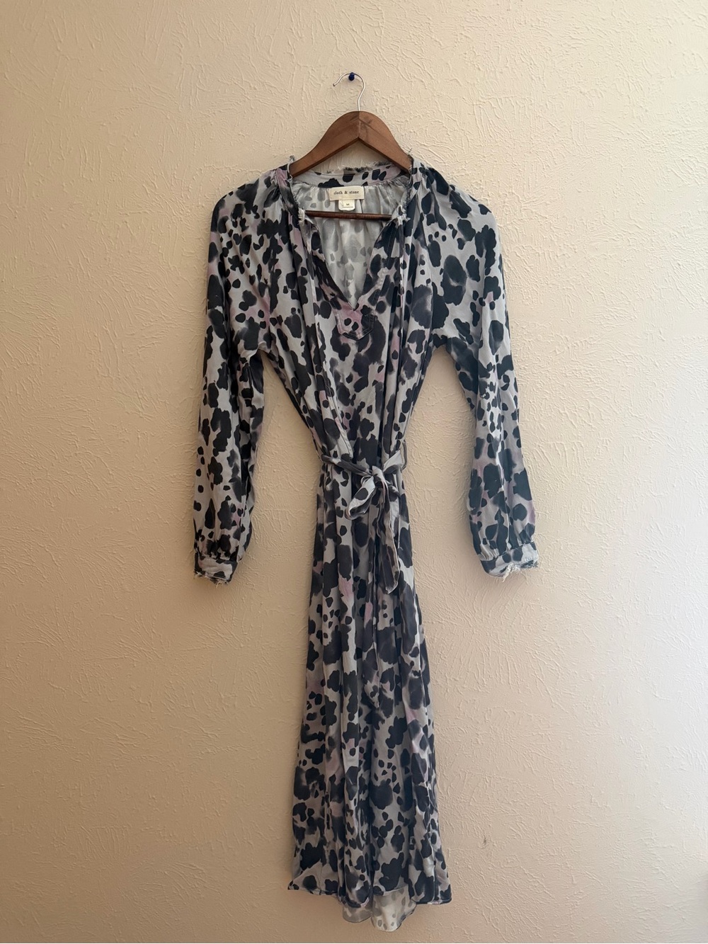 Cloth & Stone Leopard Midi Dress – Women’s Medium | Animal Print